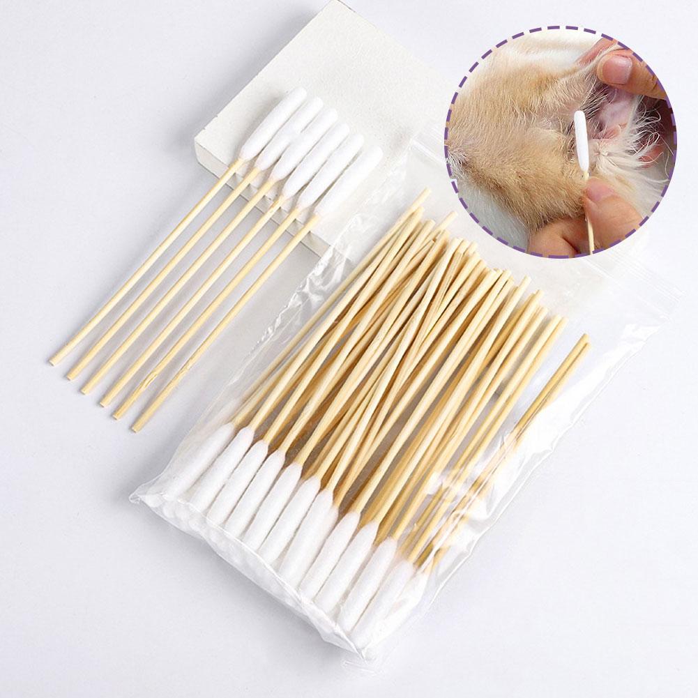 Pet Ear Cleaner - 50/100 PCS Cotton Sticks Dog Ear