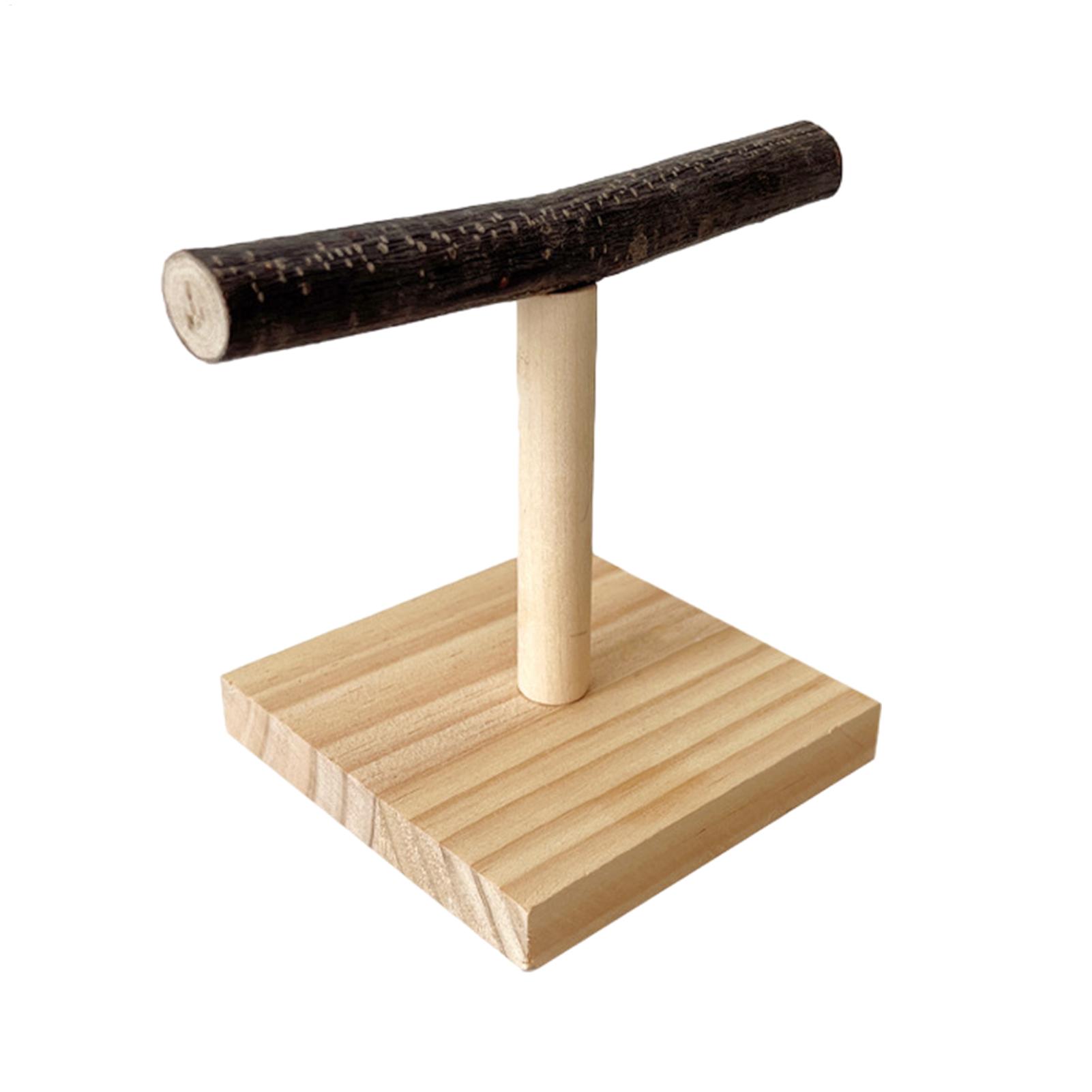 Bird Cage Parrot - Natural Wood Parrot Perch Stand T