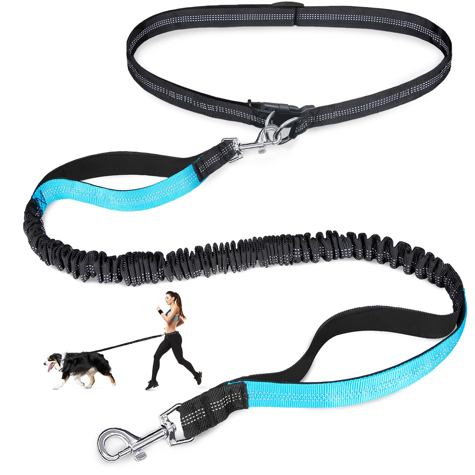 Pet Supplies Wholesale - Double elastic reflective running leash portable
