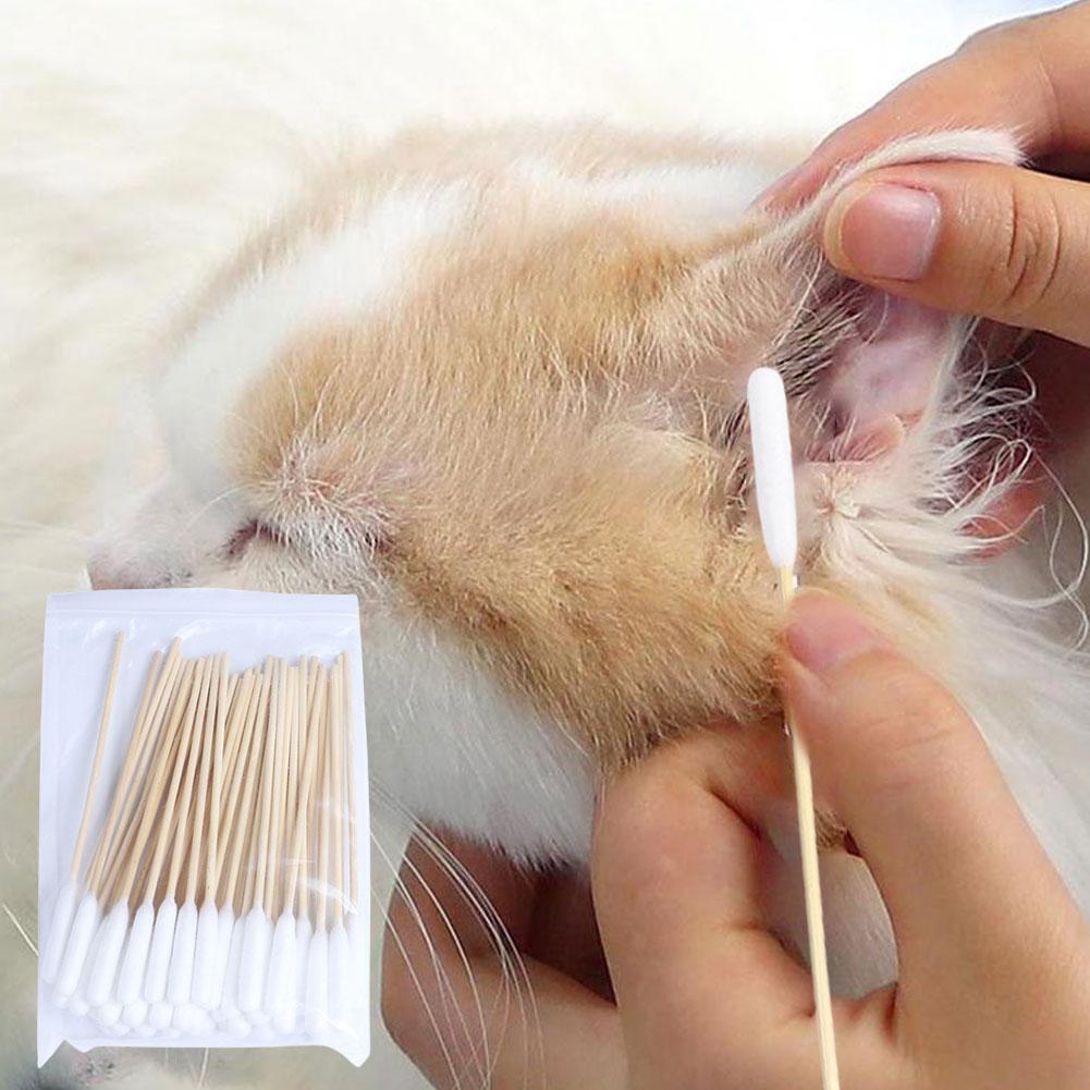 50/100 PCS Cotton Sticks Dog E - огляд і ціна Pet Ear Cleaner
