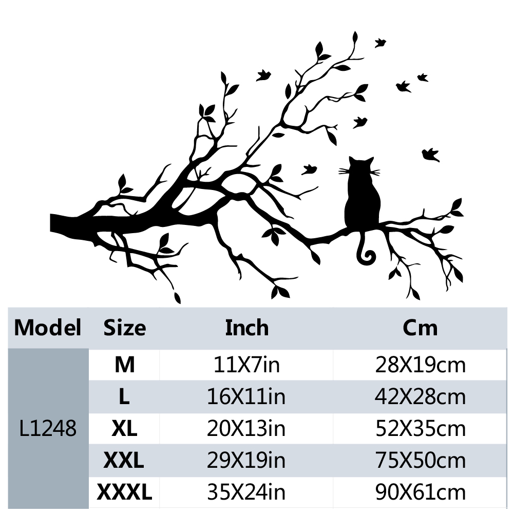 Cat On Tree Branch Wall Sticke - огляд і ціна Cat Window Perch