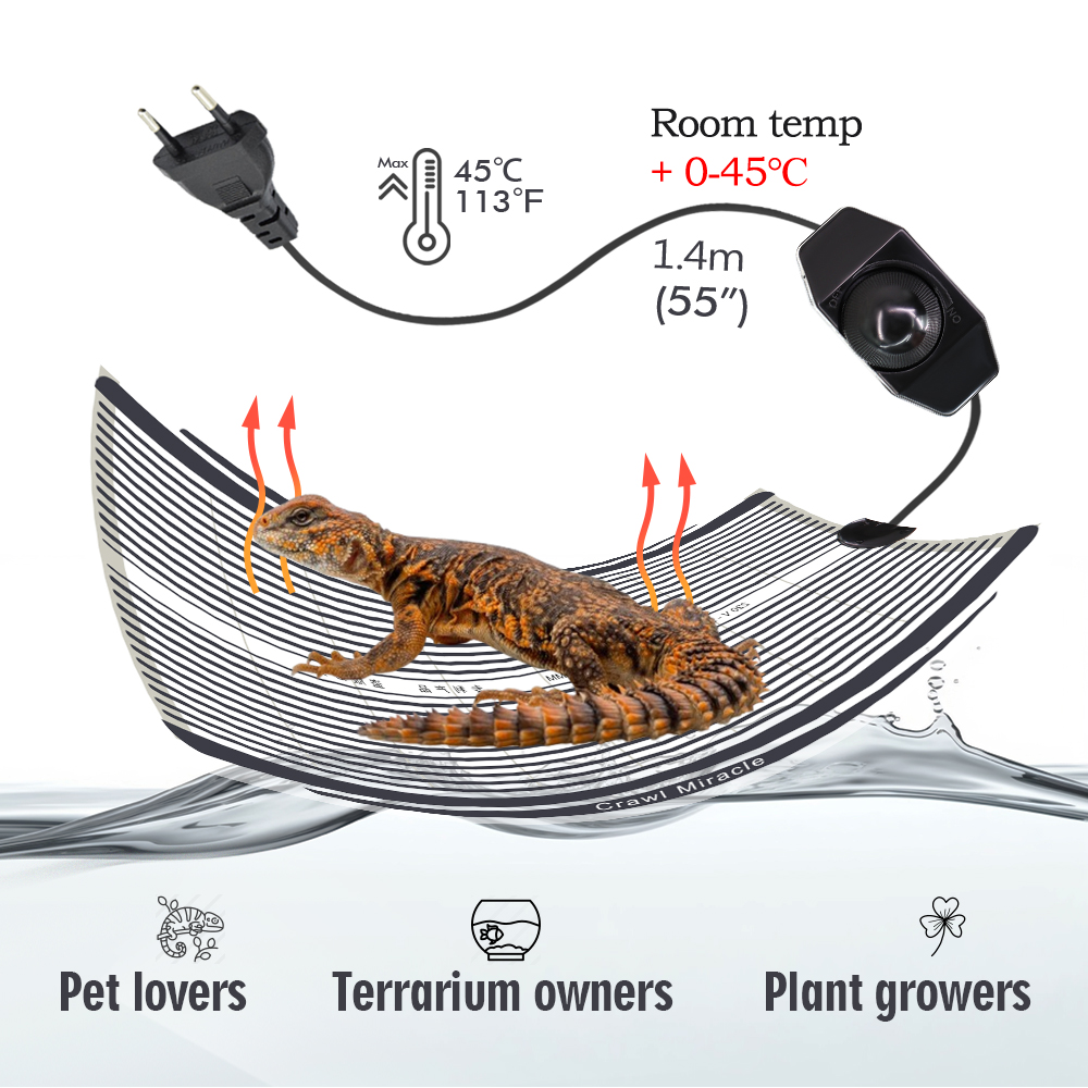 5W 15W 25W 35W Graphene Reptil - огляд і ціна Reptile Heating Mat