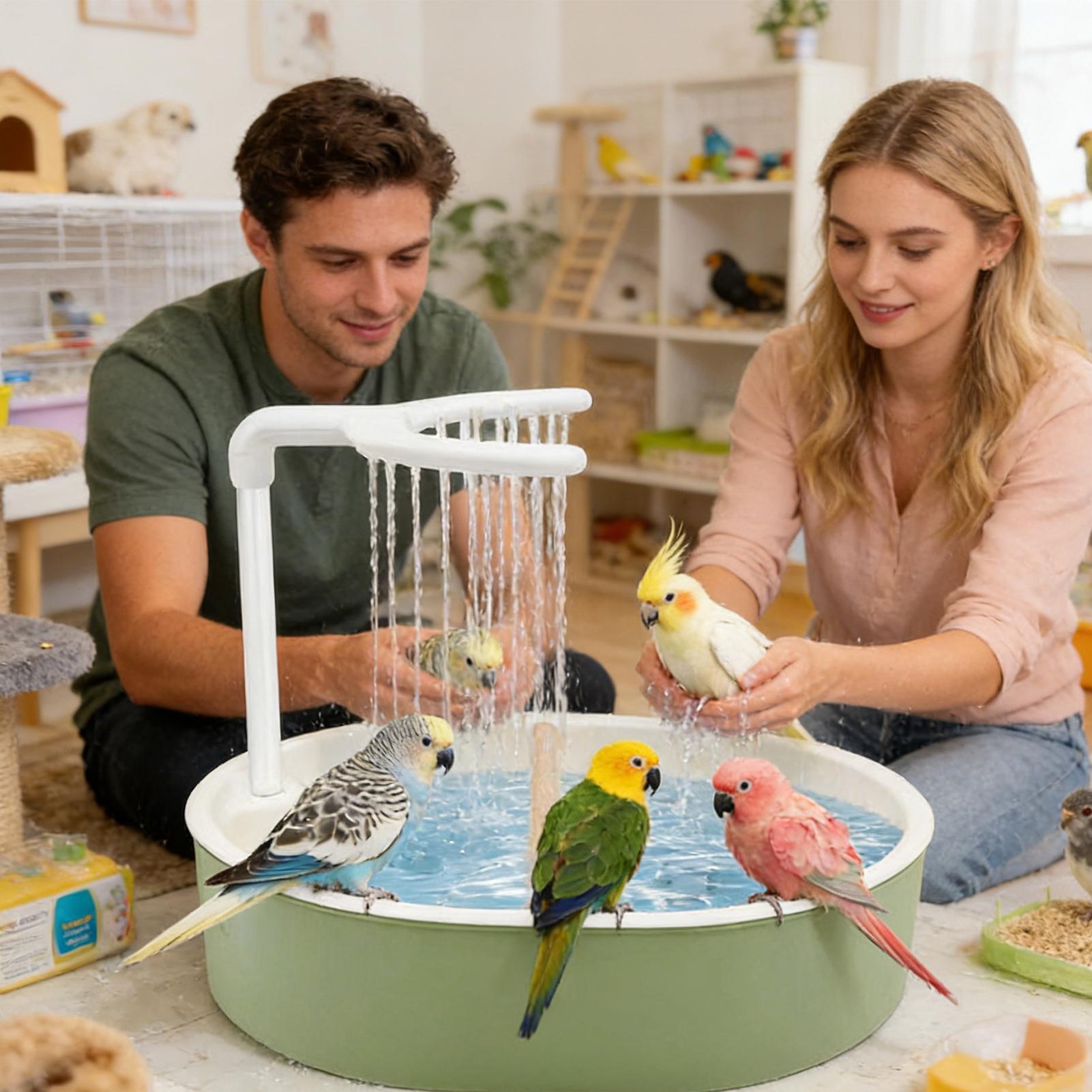 Automatic Bird Bath For Cage U - огляд і ціна Bird Cage Parrot