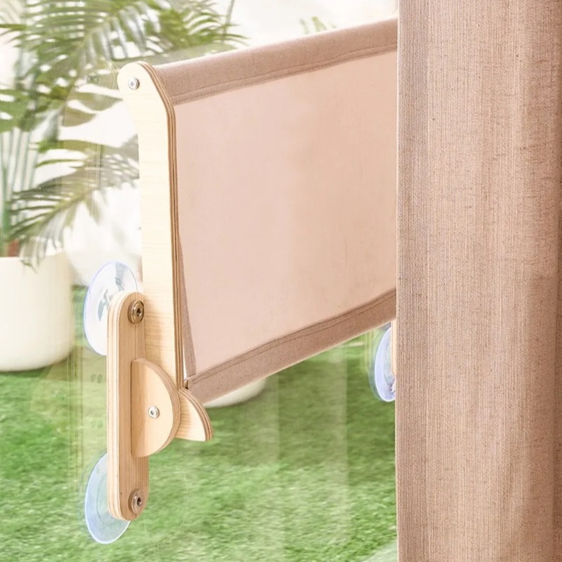 Cat Window Perch with Wooden F - огляд і ціна Cat Window Perch