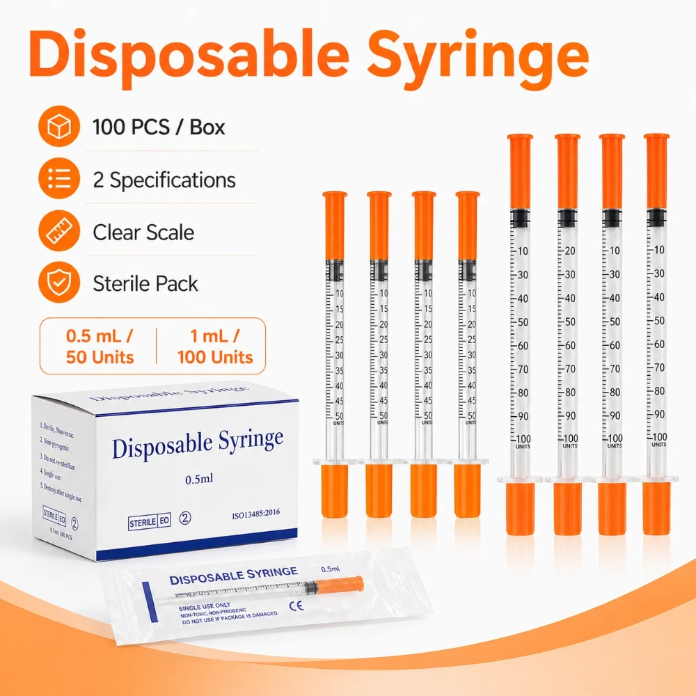 100pcs Disposable Syringe1ml 0 - огляд і ціна Pet Supplies Nz