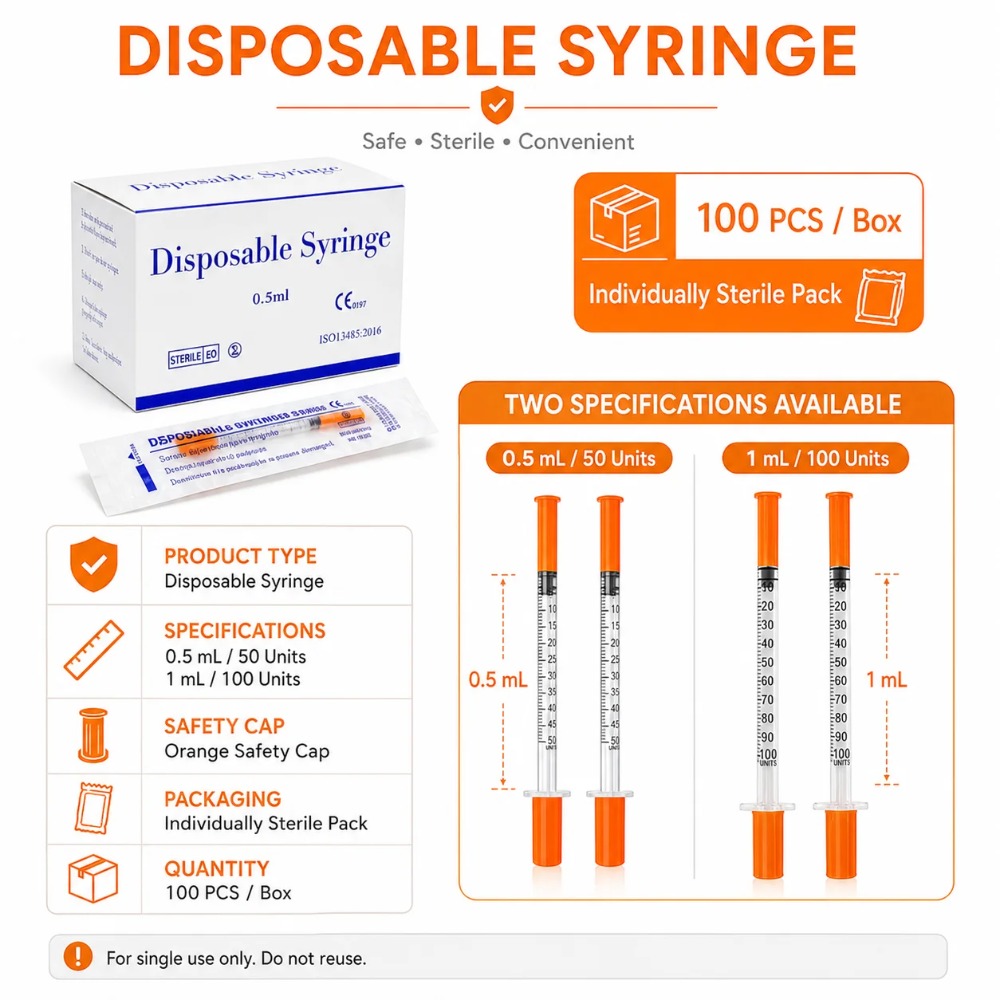 100pcs Disposable Syringe1ml 0 - огляд і ціна Pet Supplies Nz