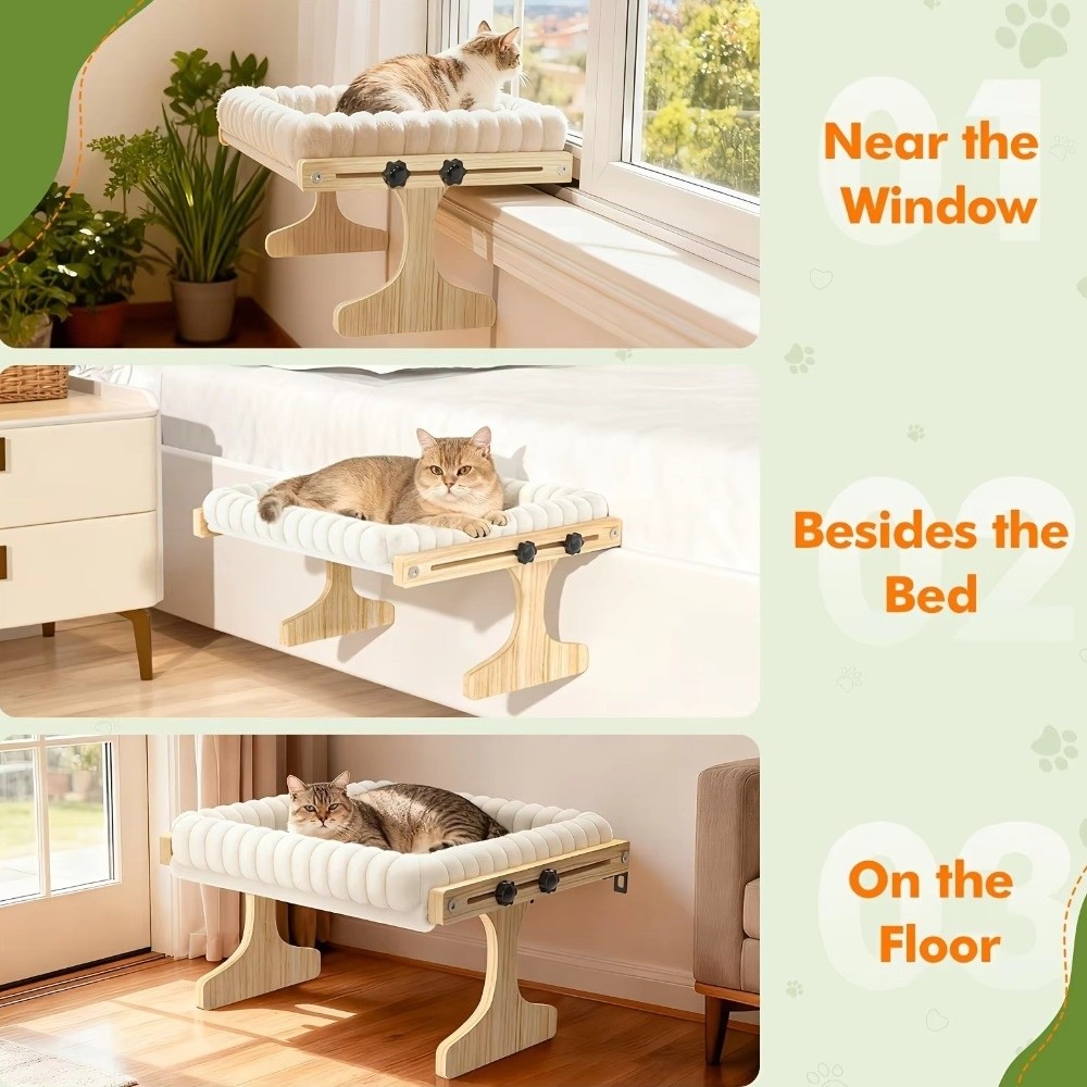 Easy To Assemble Adjustable Ca - огляд і ціна Cat Window Perch
