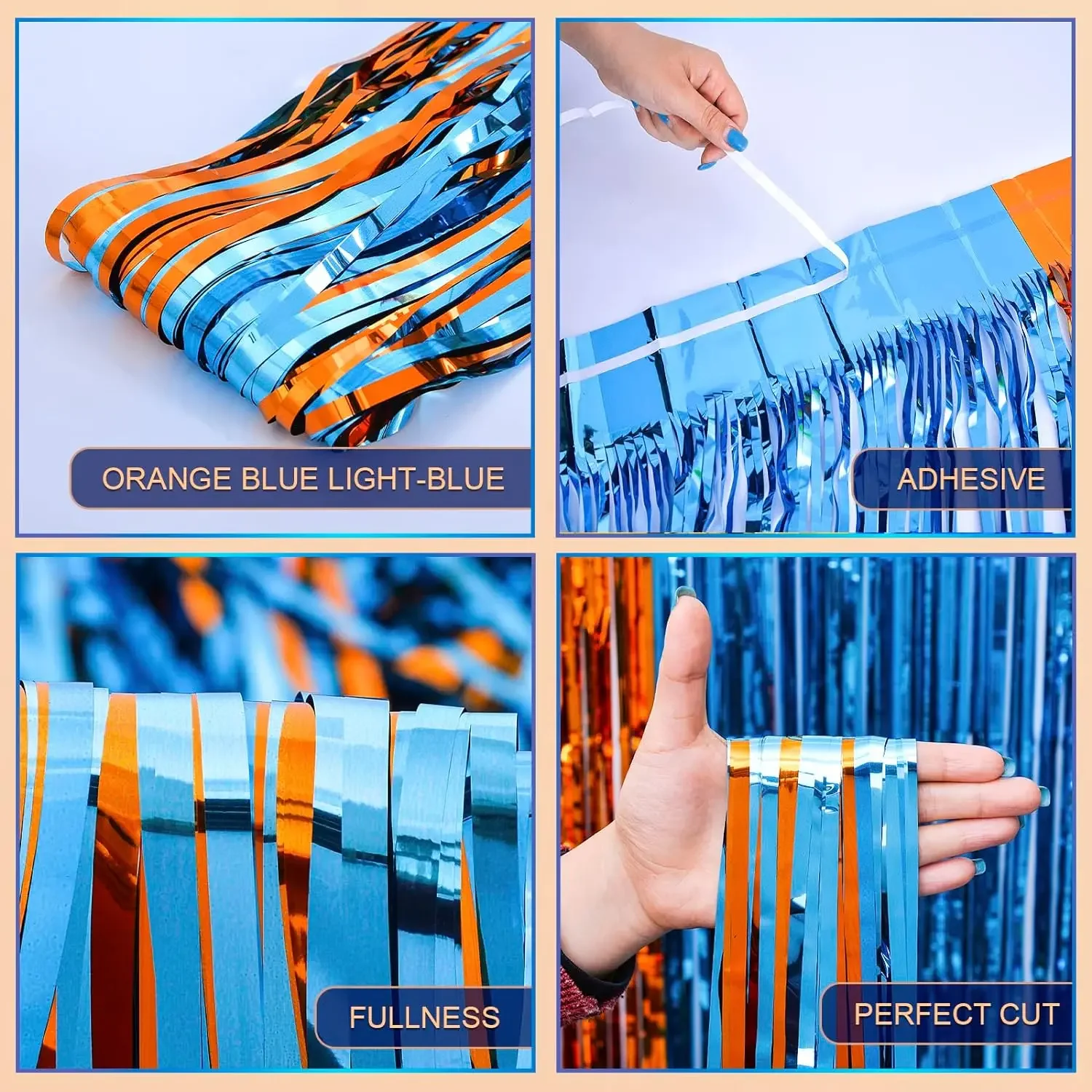 Orange Blue Dog Foil Fringe Cu - огляд і ціна Pet Supplies Nz