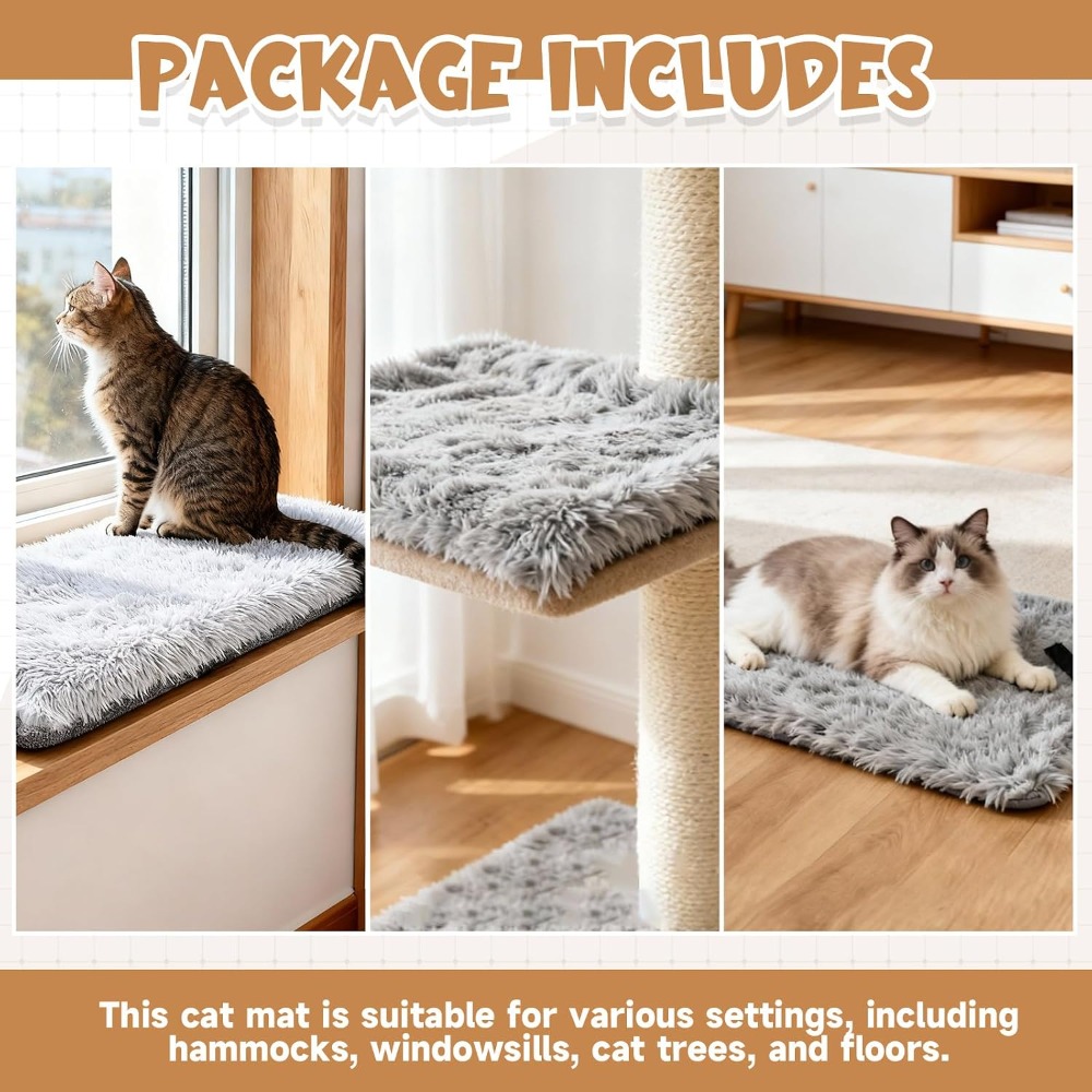 Large Fluffy Dog Cat Bed Mat P - огляд і ціна Cat Window Perch