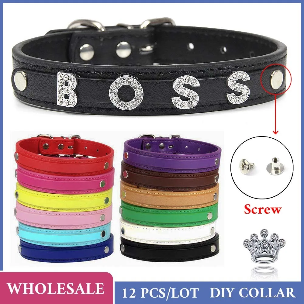 12 PCS Wholesale Plain PU Leat - огляд і ціна Pet Supplies Wholesale