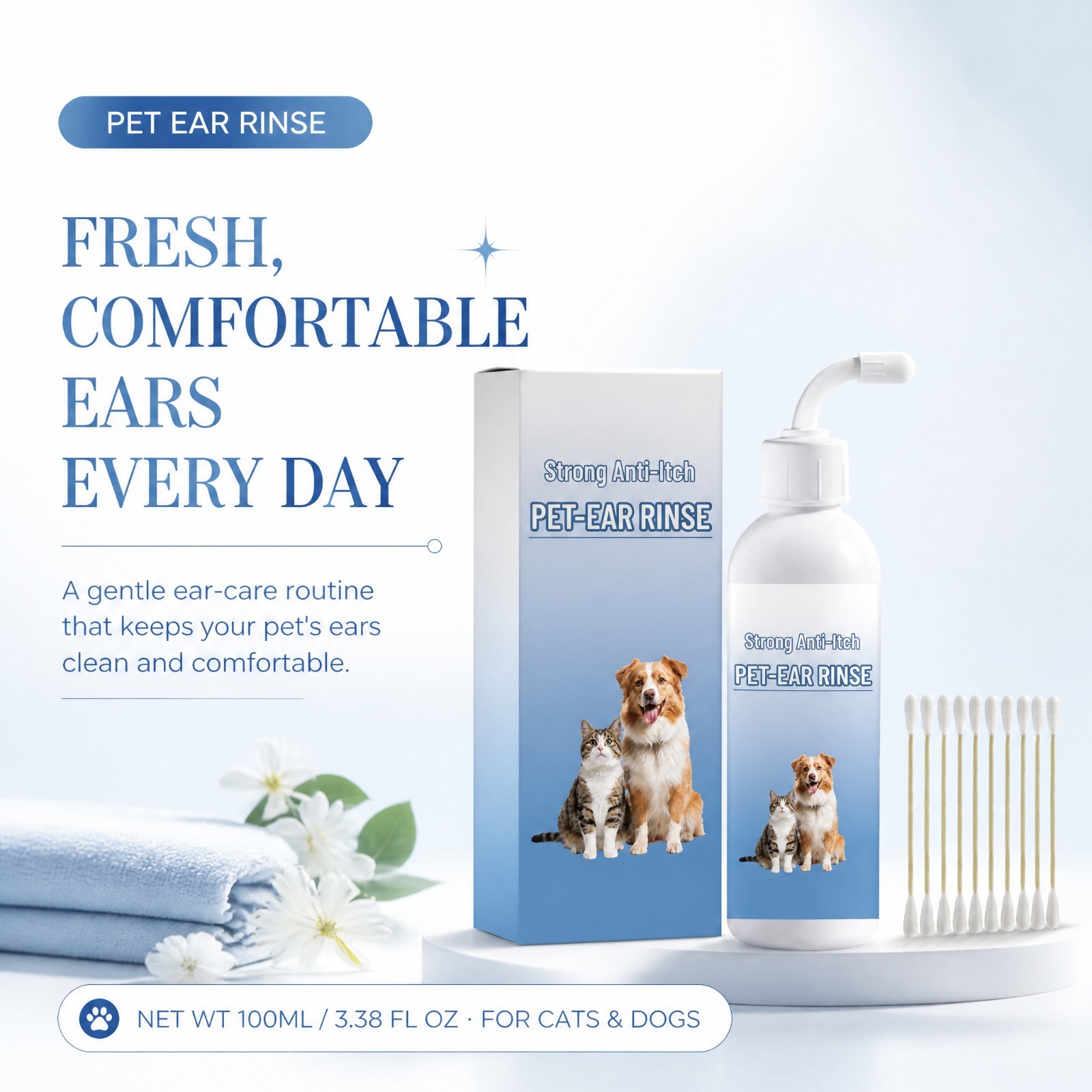 Pet Ear Cleaner Drops Dog Cat  - огляд і ціна Pet Ear Cleaner